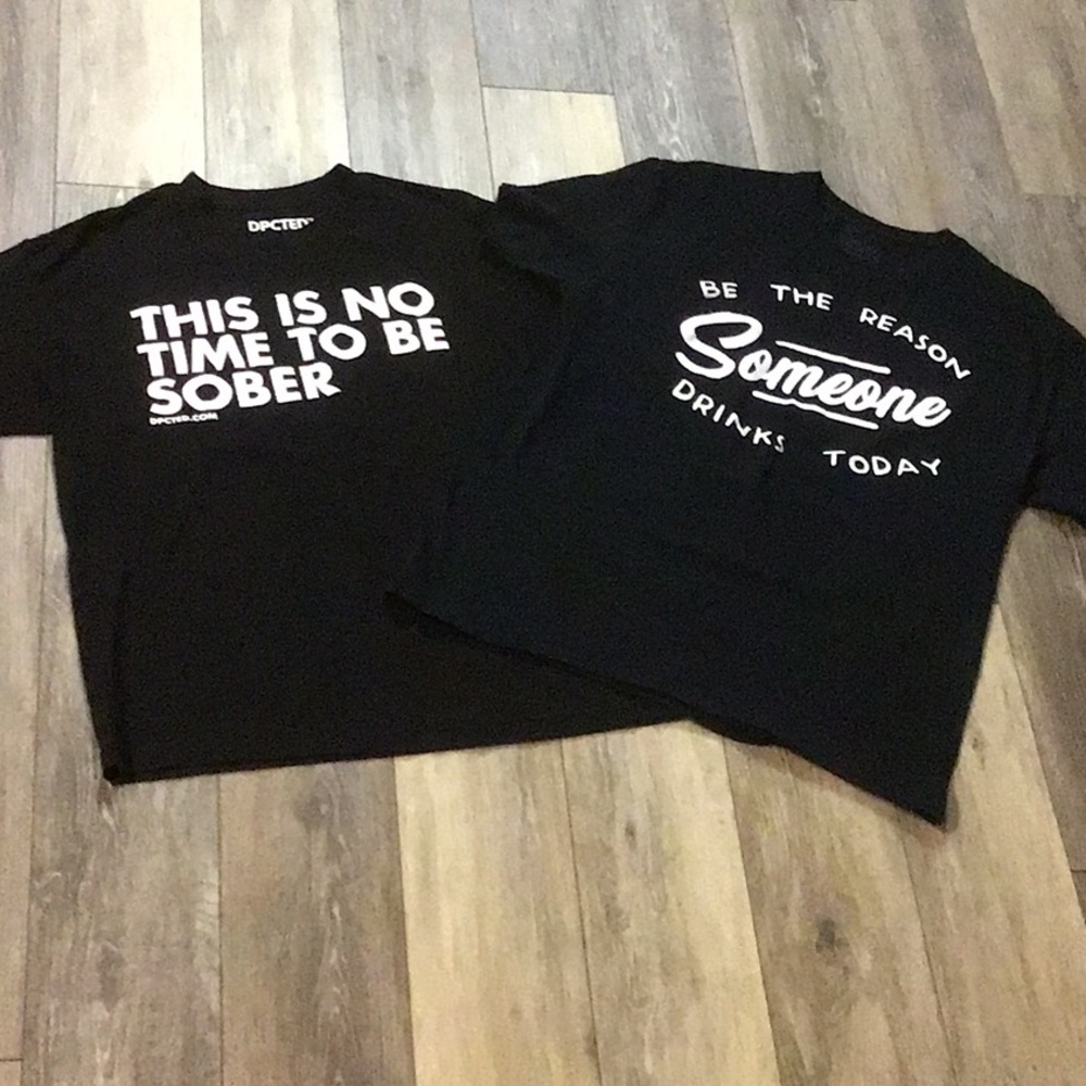 SALE! Two Men’s Large Black Tees in EUC